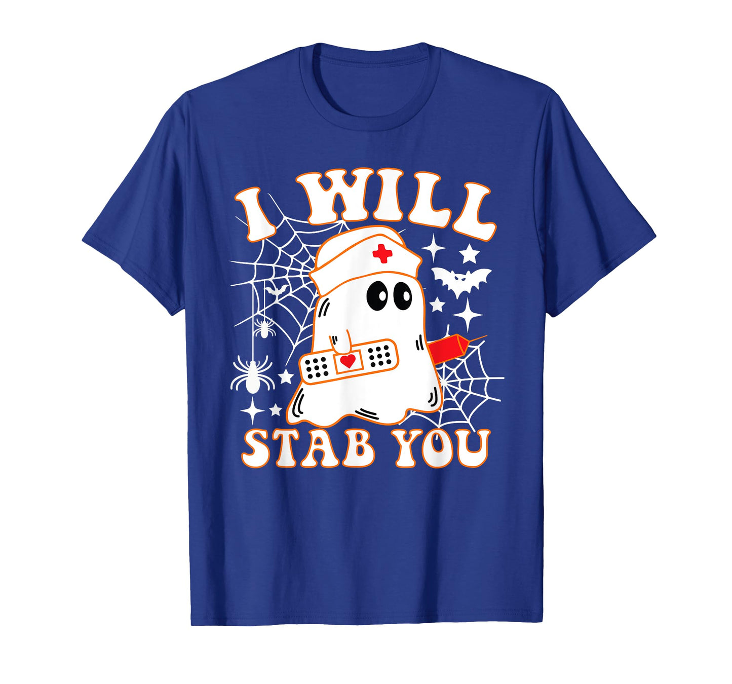 I Will Stab You Nurse Funny Ghost Halloween Costume T-Shirt