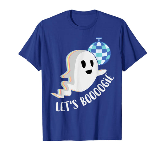 Let's Boogie Funny Cute Ghost Boo Groovy Disco Dance Pun T-Shirt