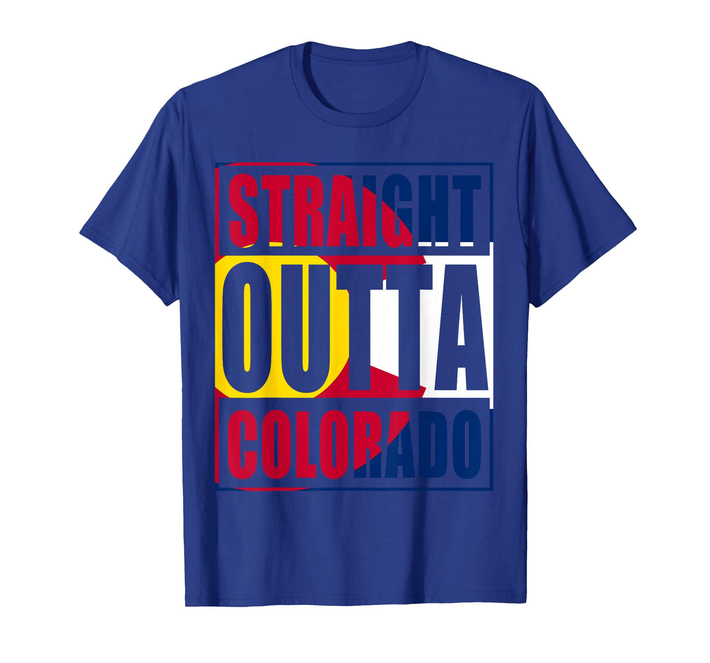 Straight Outta Colorful Colorado Flag T-Shirt