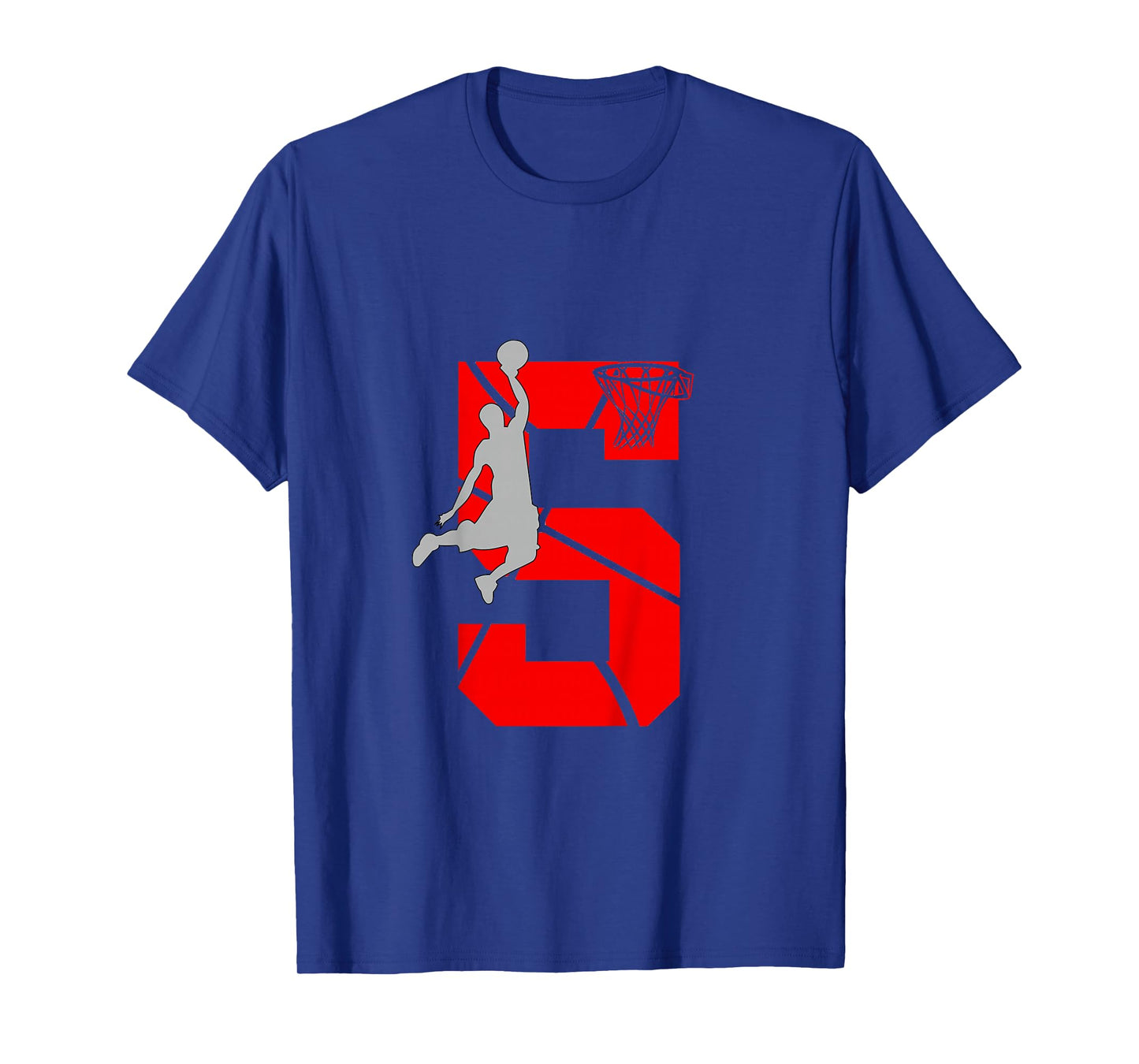 5 Year Old 5th Basketball Birthday PartyTheme Boys Girls T-Shirt