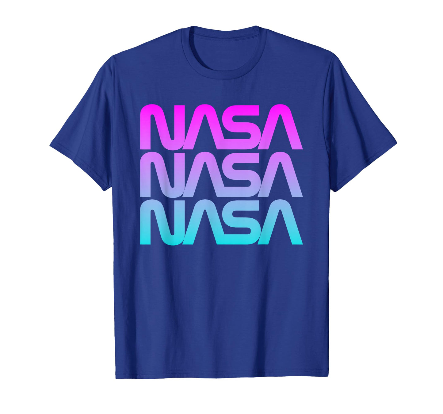70s 80s Retro Vintage NASA Worm Retro NASA Pastel gradient T-Shirt