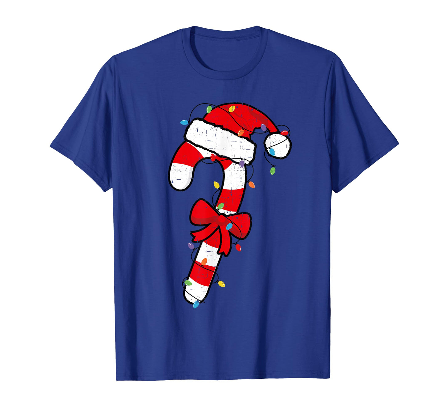 Christmas Candy Cane Santa Xmas Kids Toddler Youth Women Men T-Shirt