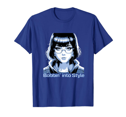 Anime Girls Short Pixie Hair Kawaii Bob Cut Women Fashion T-Shirt