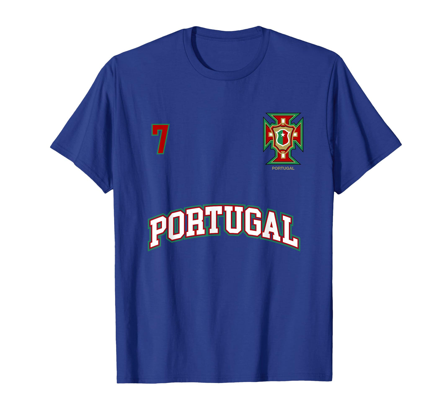 Portugal Shirt Number 7 (+BACK) Soccer Team Sports Tee Flag T-Shirt