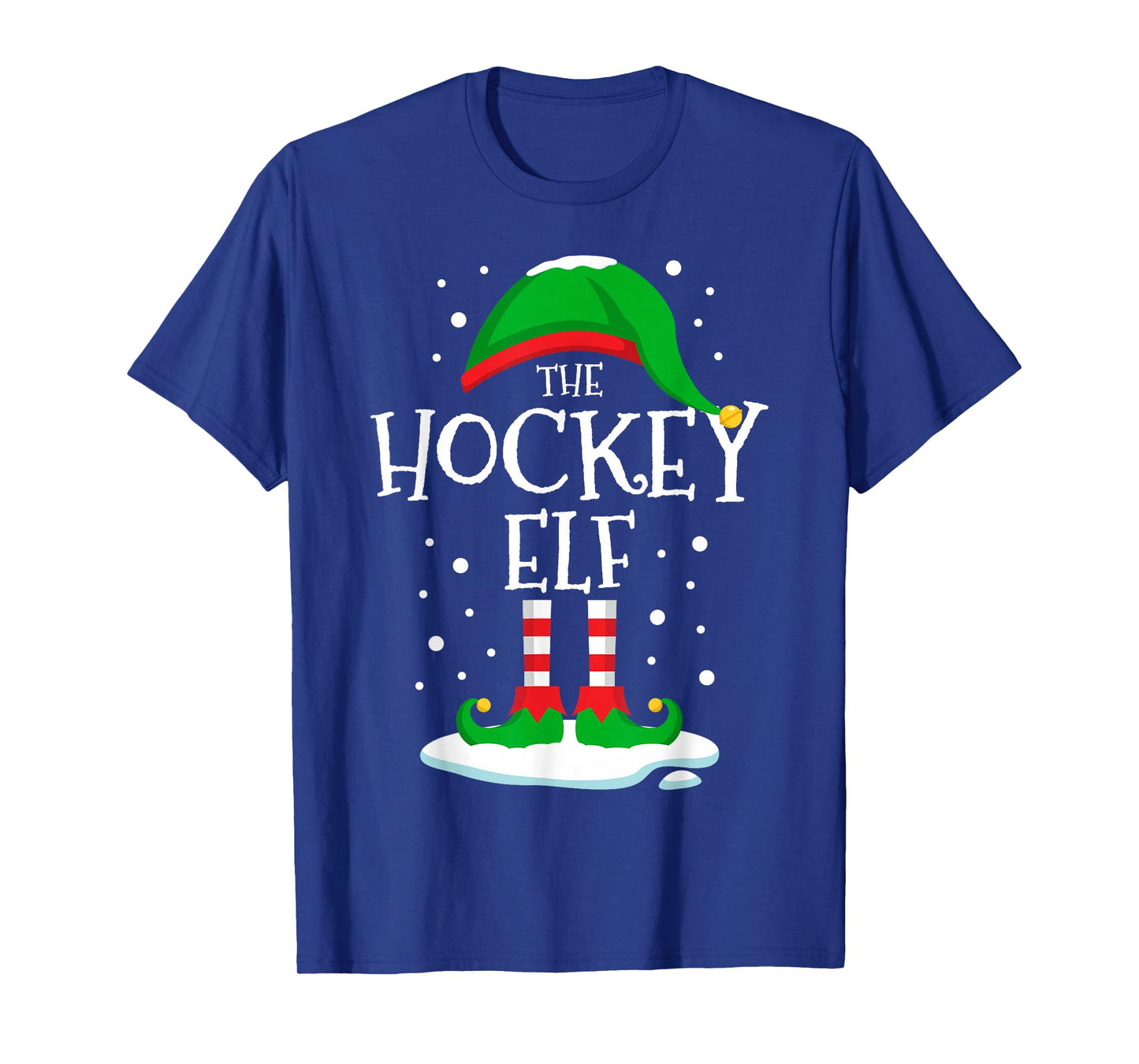 The Hockey Elf Christmas Family Matching Xmas Group Funny T-Shirt