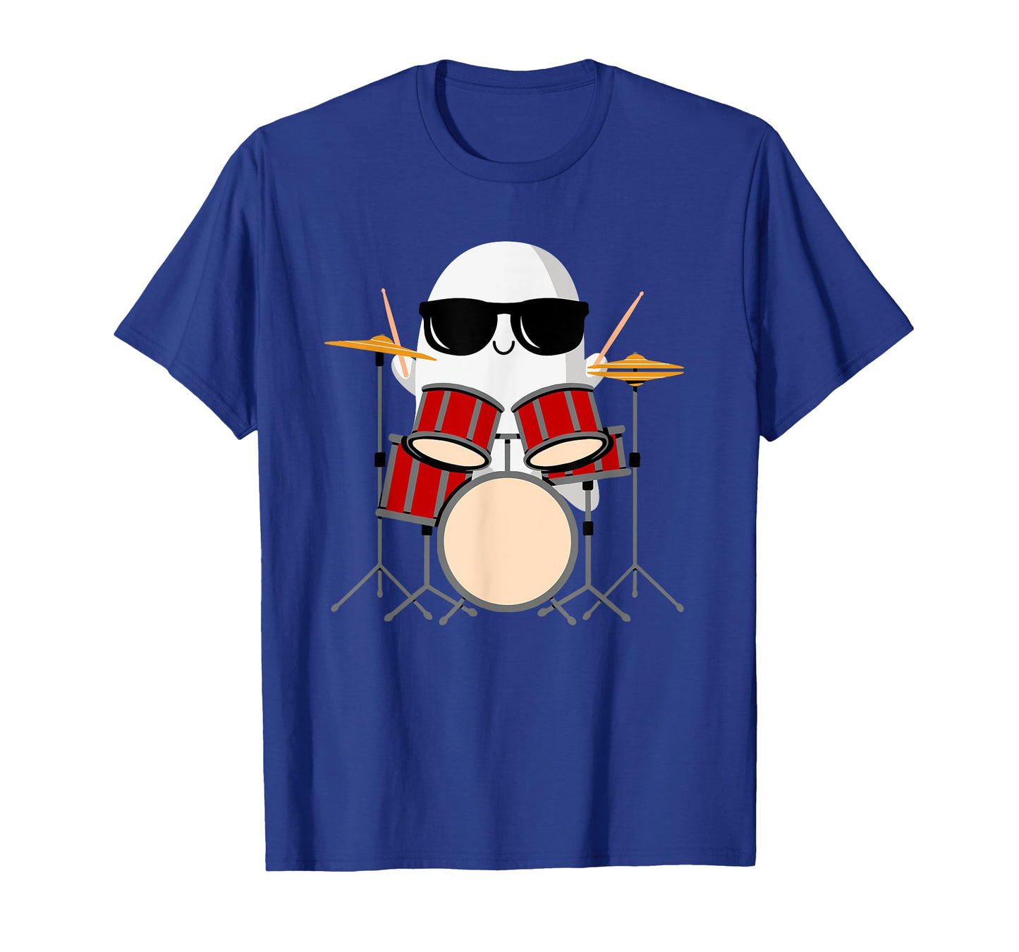 Funny Ghost Drummer - Spooky & Cool Halloween Drum Music T-Shirt