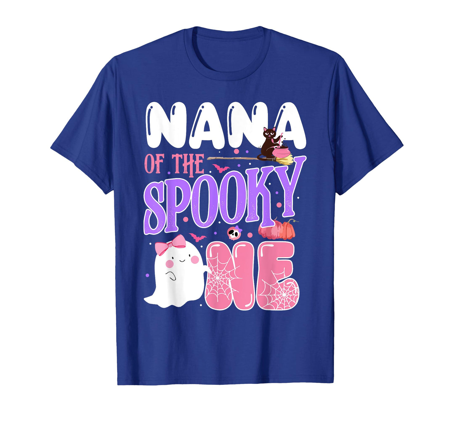 Nana Of The Spooky One 1st Birthday Halloween Pink Ghost T-Shirt