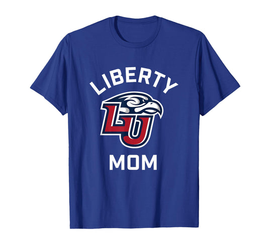 Liberty University Flames Arched Mom T-Shirt