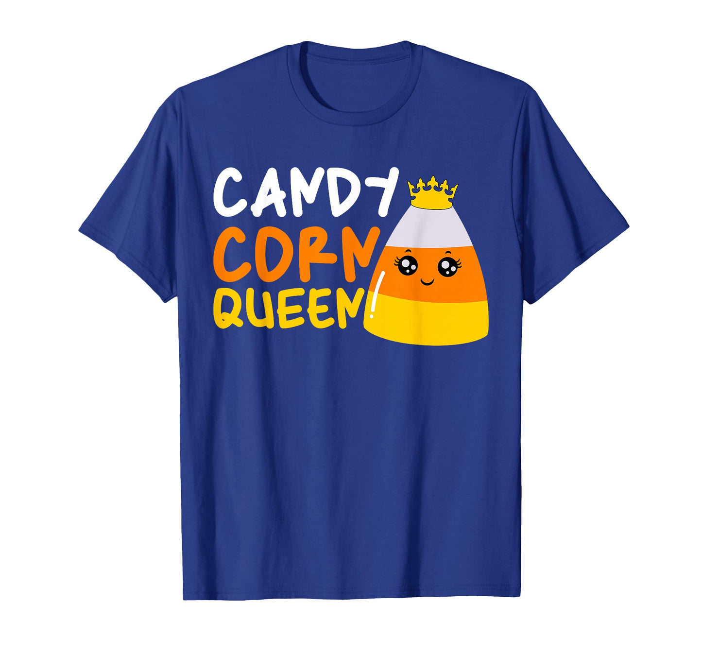 Candy Corn Queen Costume Halloween Cute Kawaii Crown Girls T-Shirt