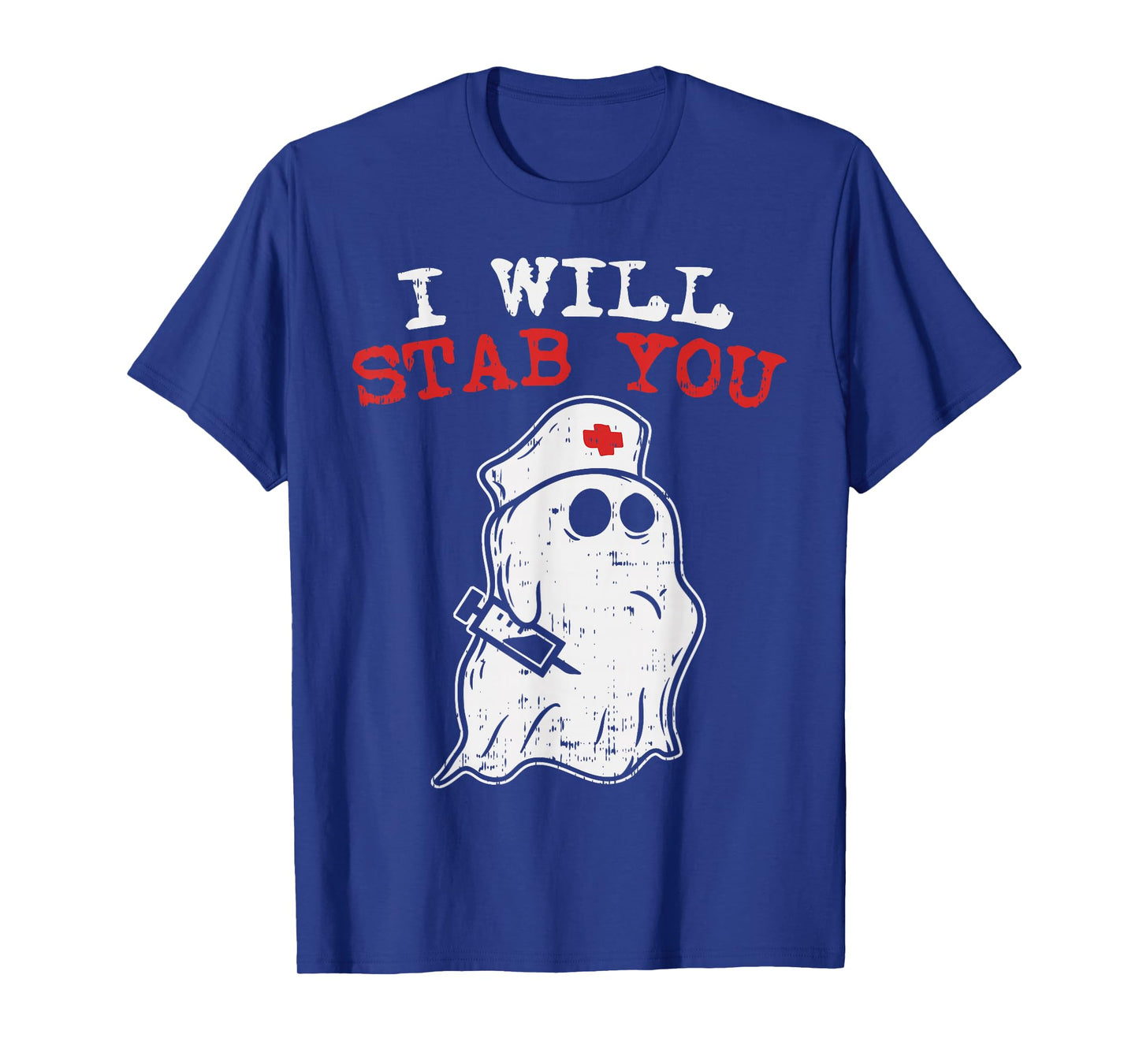 Nurse Halloween Costume Shirt I Will Stab You Medical Ghost T-Shirt