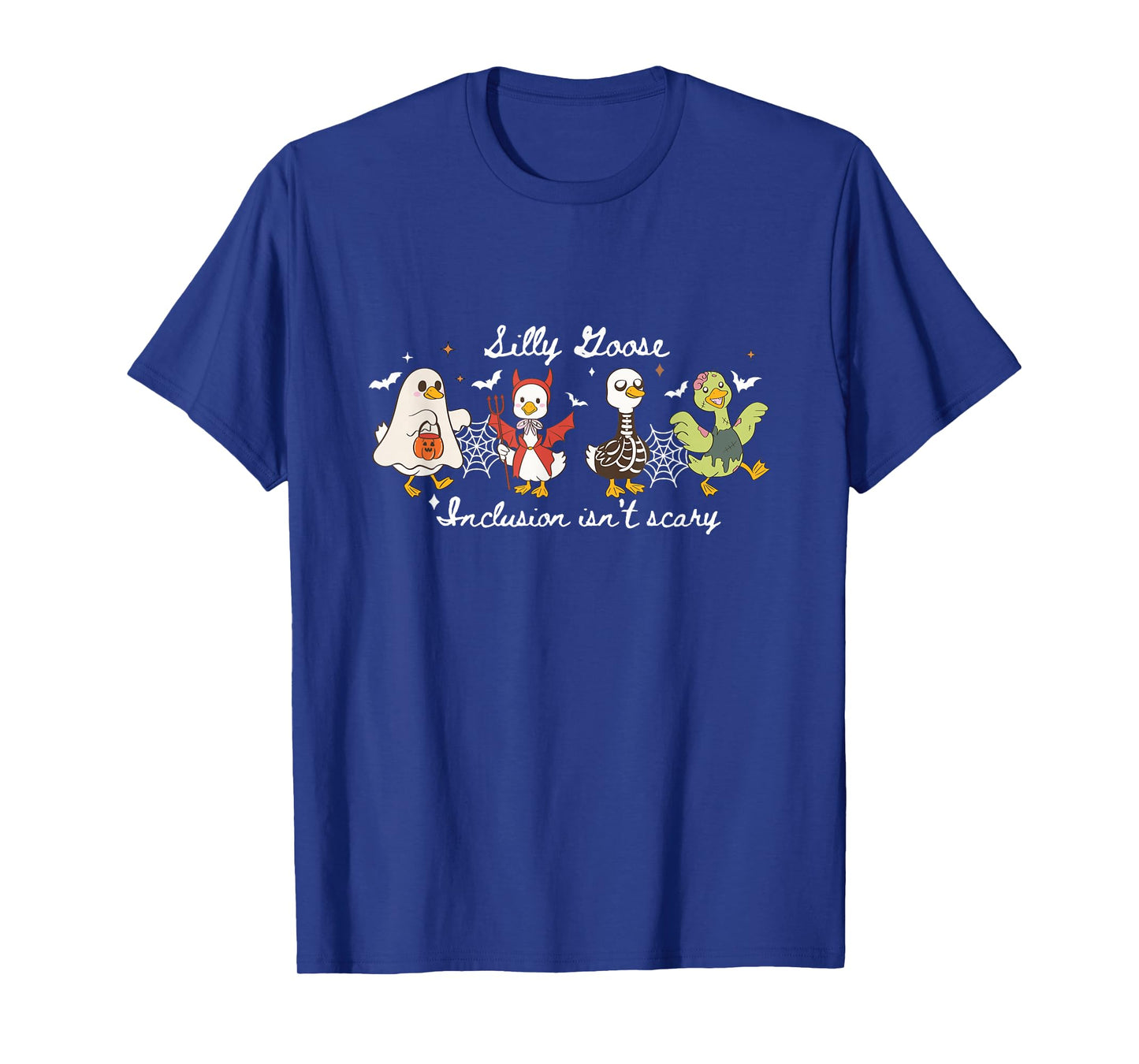 Silly Goose Inclusion Isn't Scary Halloween Goose Witch T-Shirt