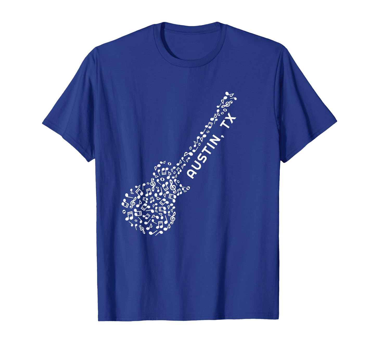 Austin, TX Musical Notes, Souvenir Guitar T-Shirt T-Shirt