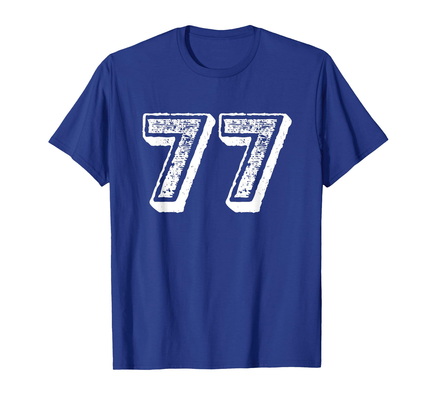 Number 77 Sports Jersey Player #77 Fan Front Print Vintage T-Shirt
