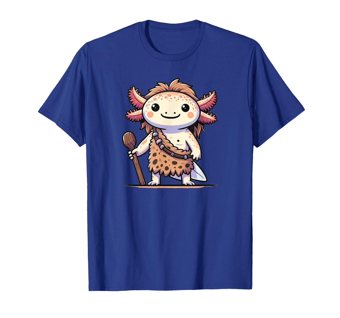 Funny Caveman Axolotl Costume T-Shirt