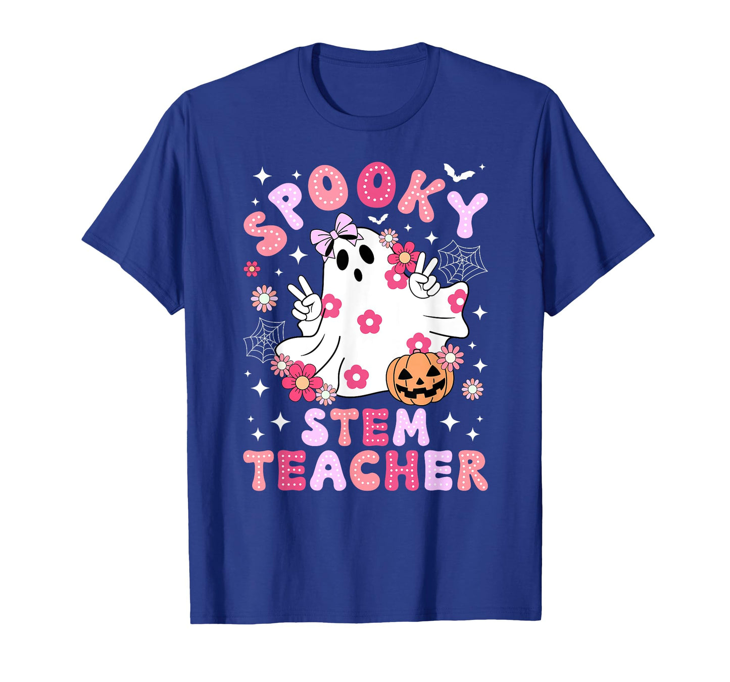 Spooky STEM Teacher Halloween STEM Teacher Groovy T-Shirt