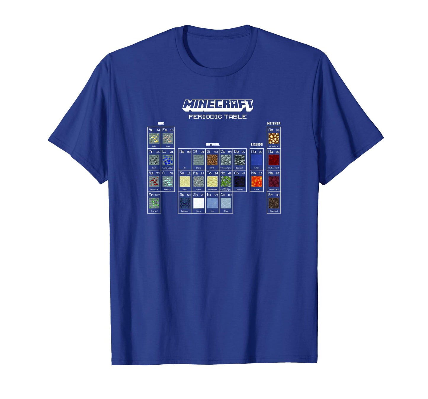 Minecraft Periodic Table Of Blocks T-Shirt
