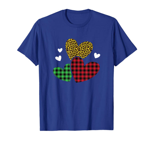 Pattern leopard hearts women's Valentine's Day gift T-Shirt