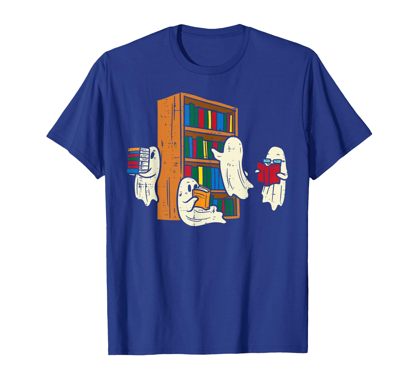 Ghosts Reading Books Teacher Halloween Librarian Boooks T-Shirt