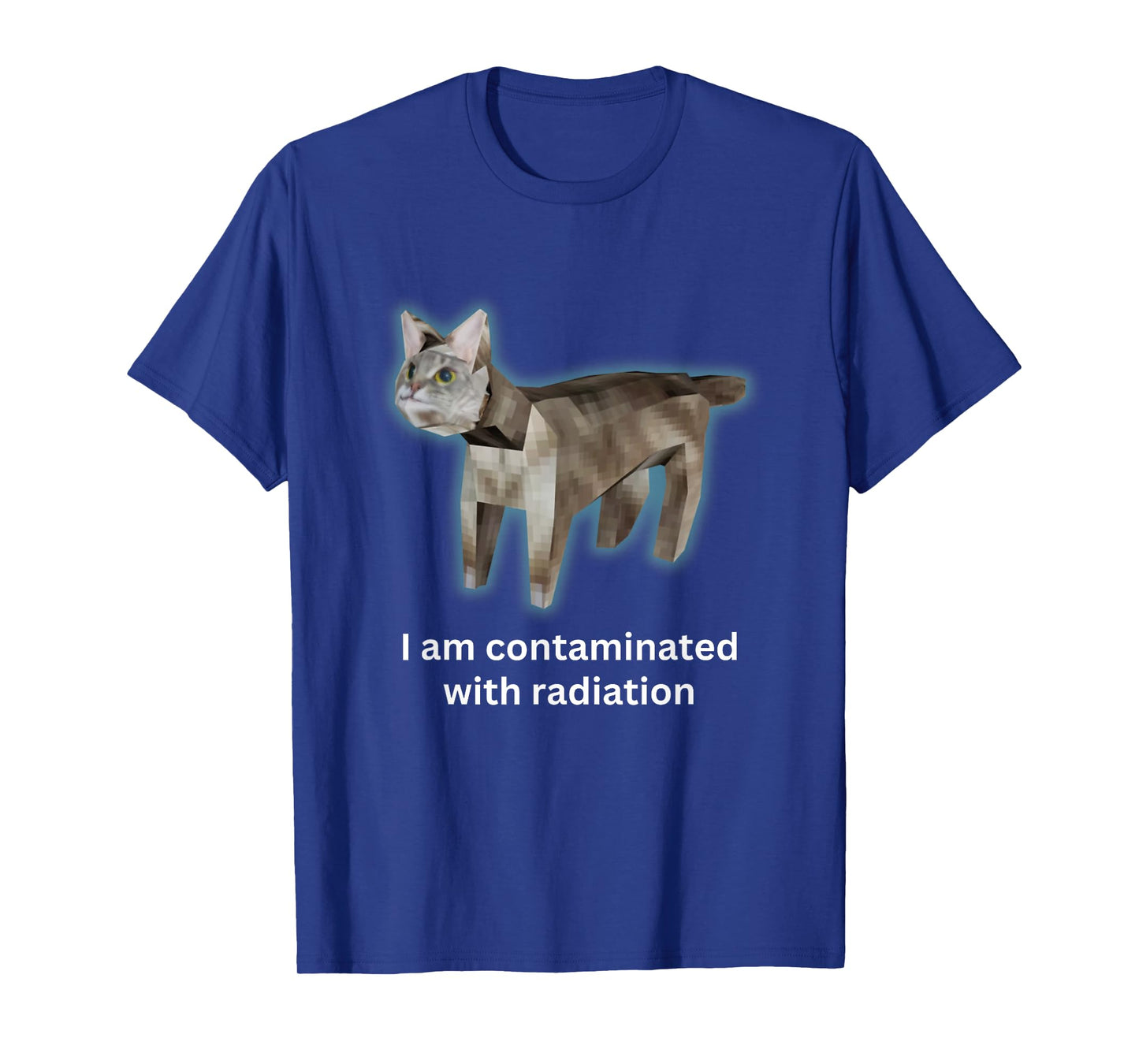 I Am Contaminated With Radiation Japanese Cat Meme Men Women Kids T-Shirt