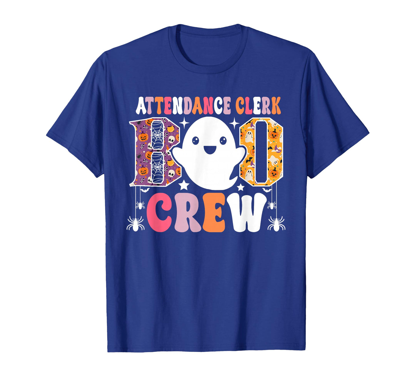 Attendance Clerk Boo Crew Funny Ghost Halloween Costume T-Shirt