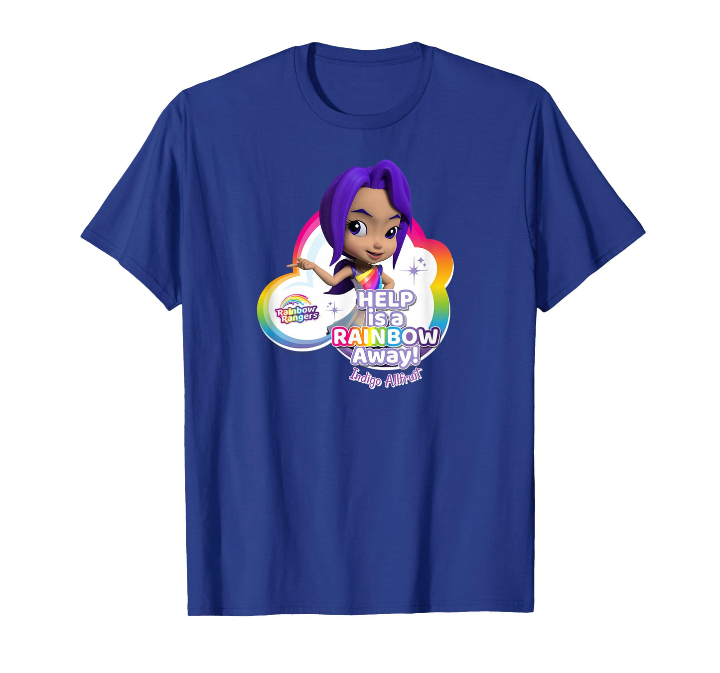 Rainbow Rangers Indigo Allfruit "Help is a Rainbow Away" Tee T-Shirt