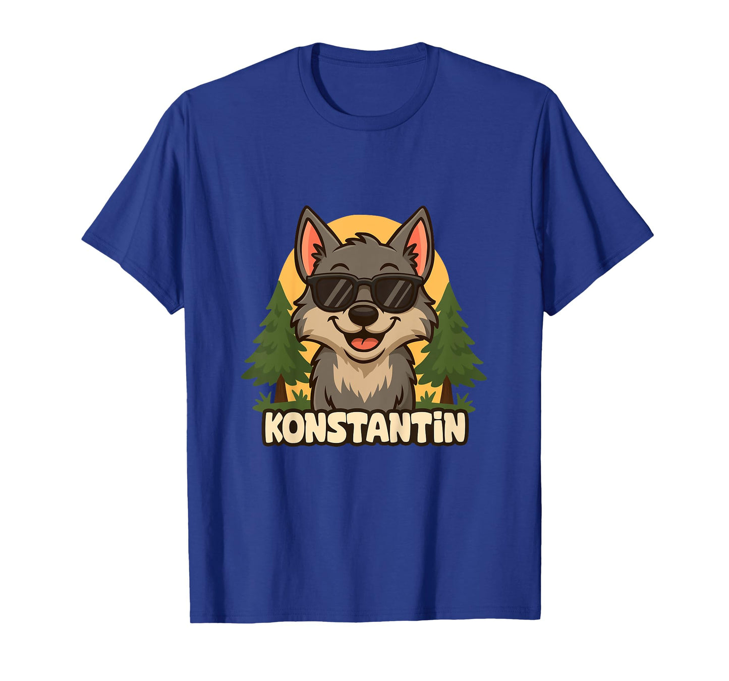 Kids Konstantin - Wolf Themed Design with Name for Boys T-Shirt