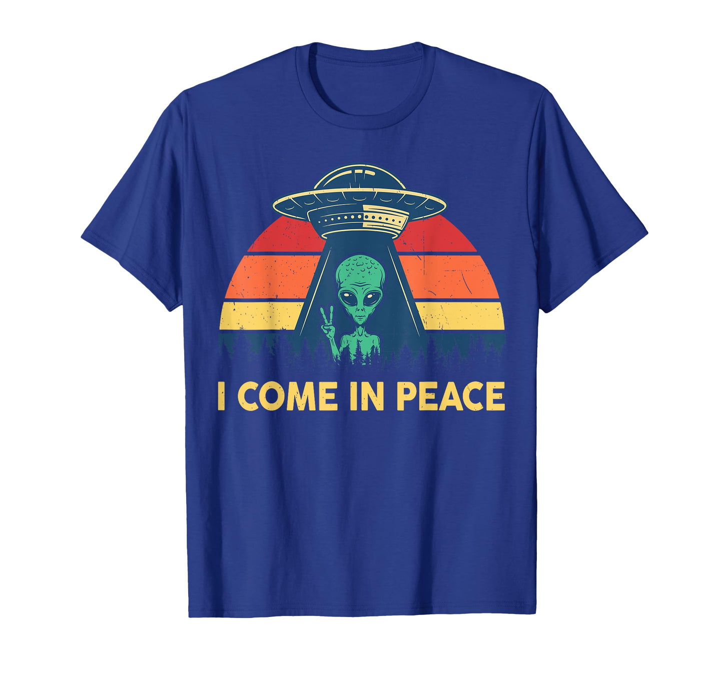 I Come In Peace Funny UFO Costume Kids Adults Cute Alien T-Shirt