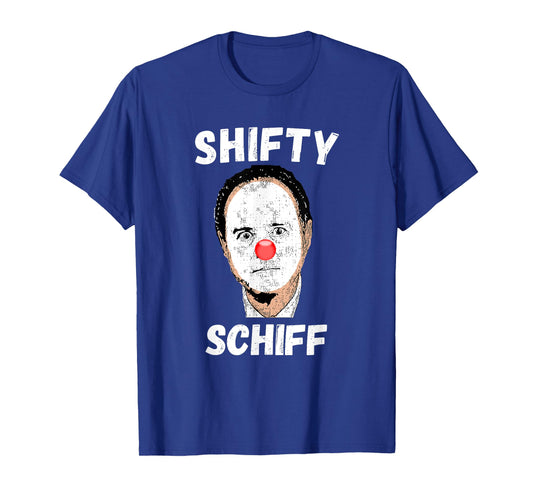 Shifty Schiff, Funny Anti Adam Schiff Clown Face Political T-Shirt