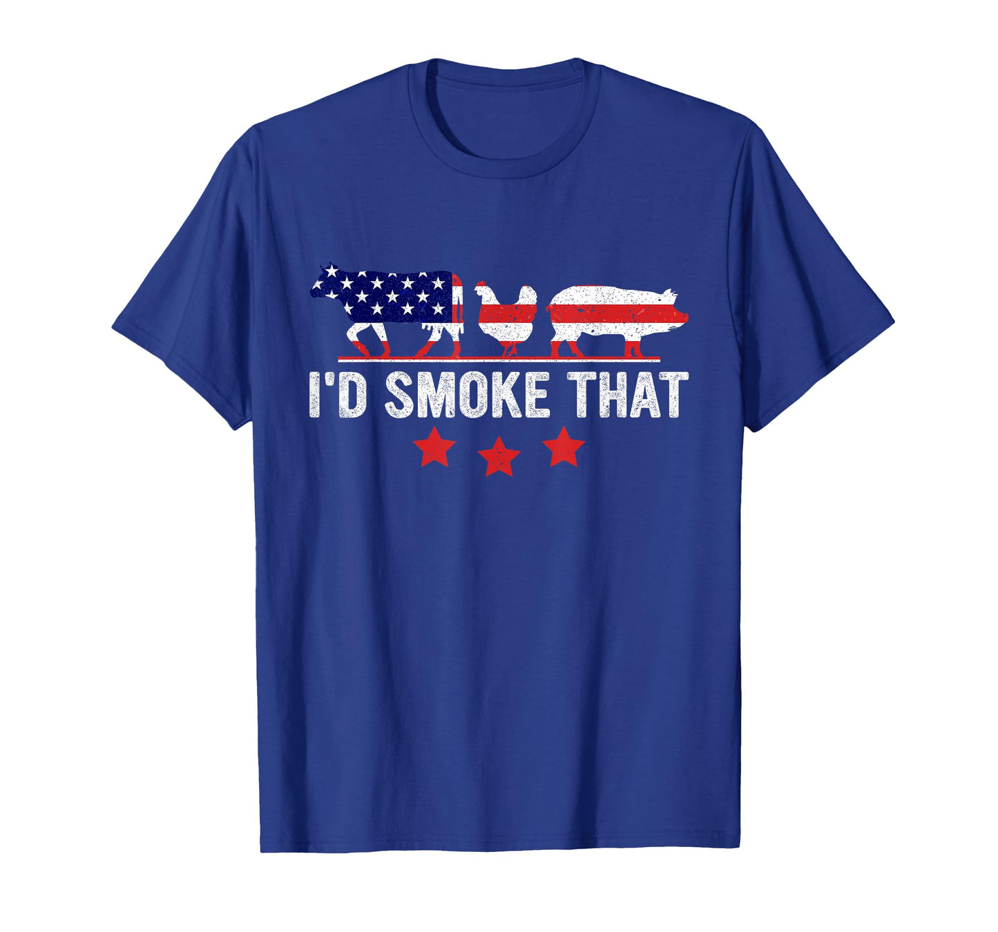 4th July I'd Smoke That Patriot Bbq Barbeque Cook Chef T-Shirt