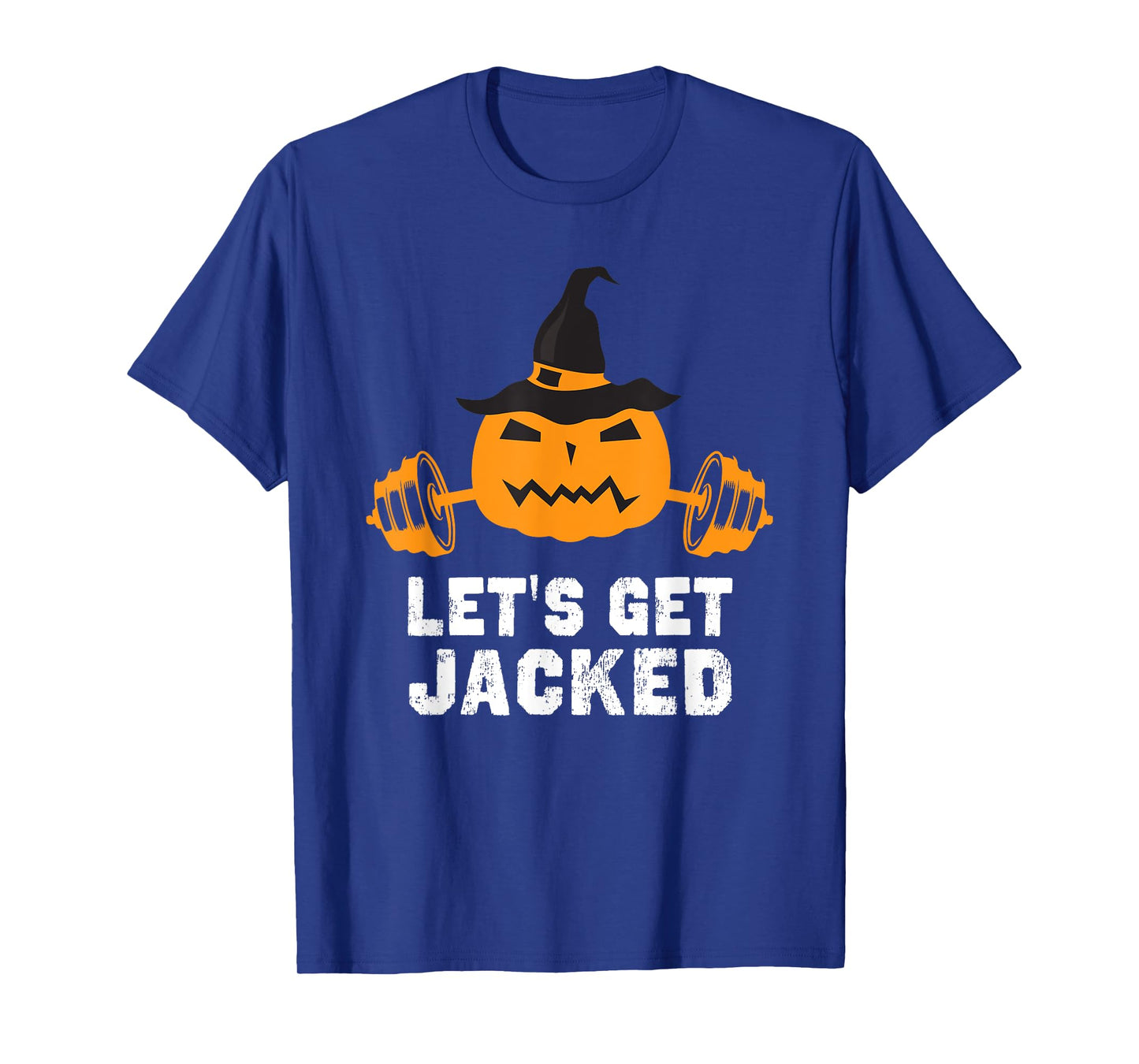 Let’s Get Jacked Gym Weightlifting Halloween Pumpkin T-Shirt