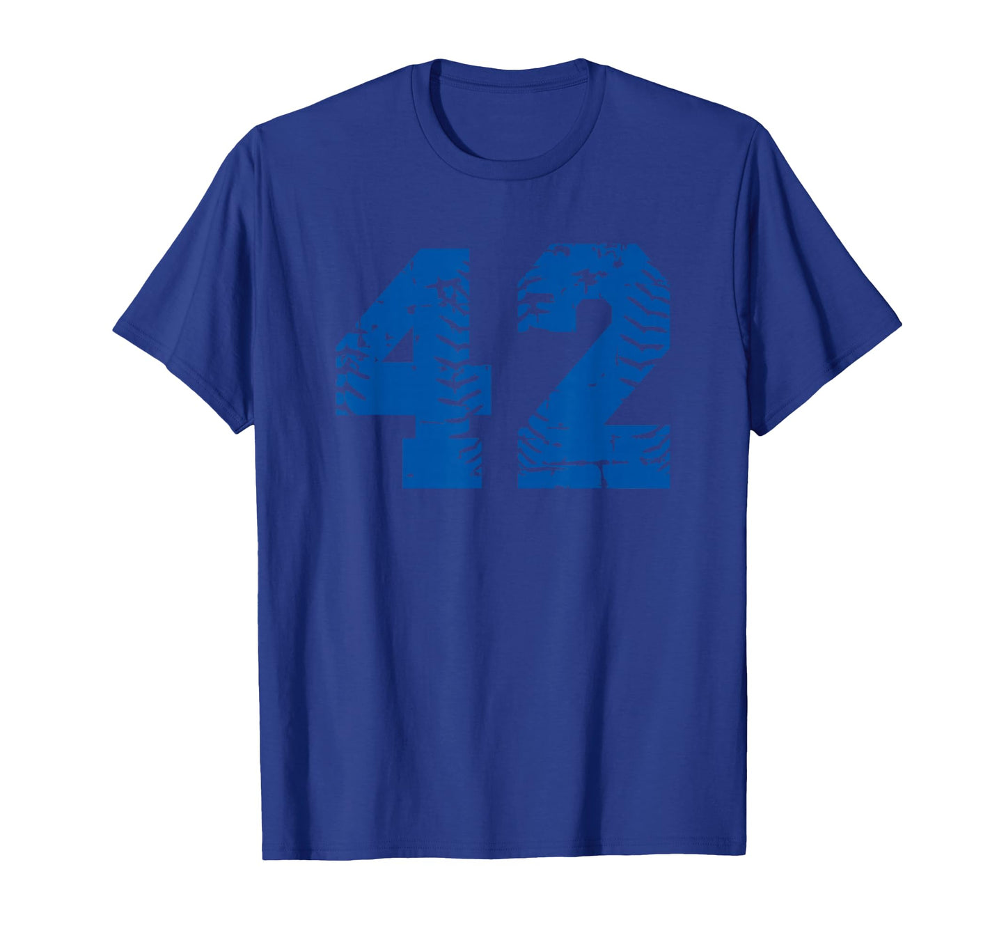 Number #42 Baseball Blue Vintage Number T-Shirt