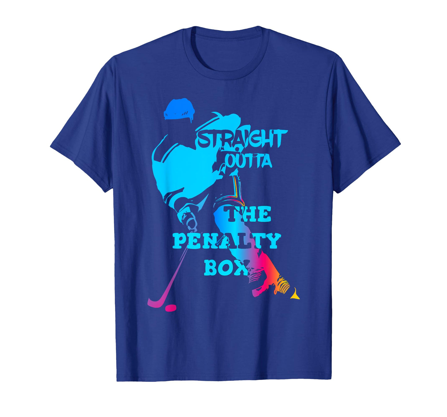 Straight Outta The Penalty Box T-Shirt Funny Ice Hockey Gift T-Shirt