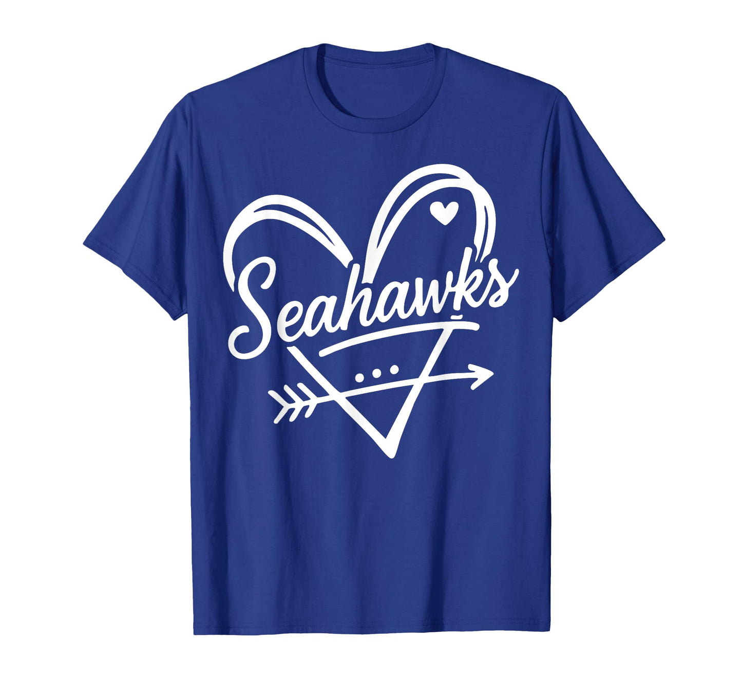 Retro Seahawks Name Heart Design Gift for Men Women Kid T-Shirt