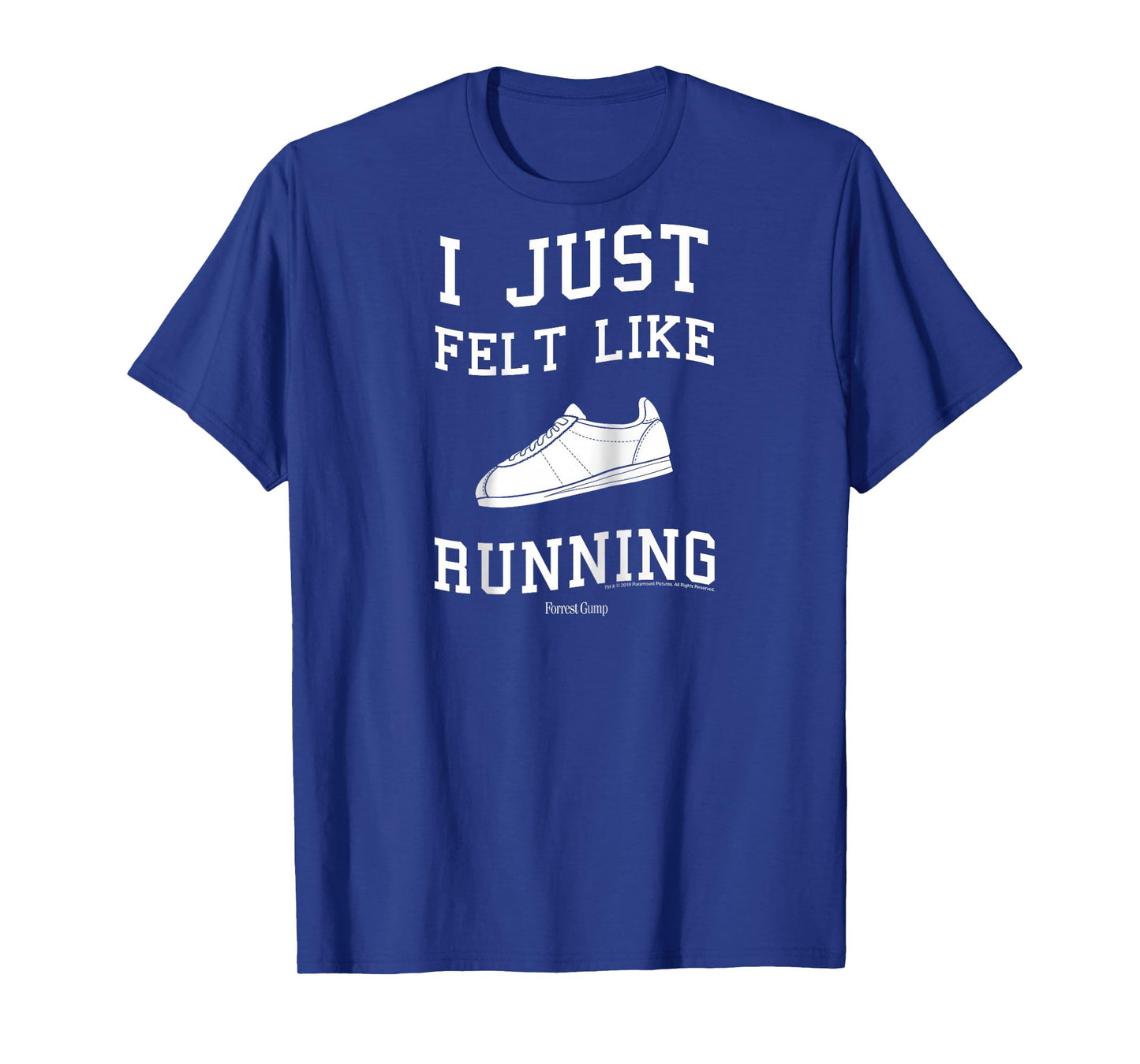 Forrest Gump I Just Felt Like Running Quote Raglan Baseball Tee