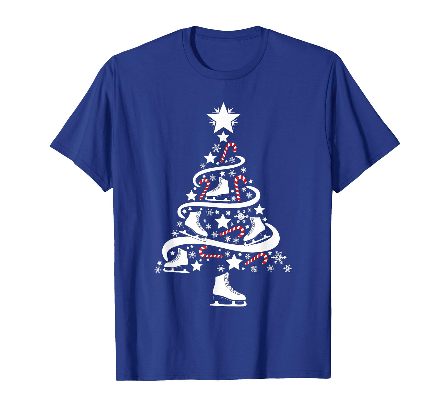 Ice Skating Christmas Tree Holiday Skater Winter Sports T-Shirt