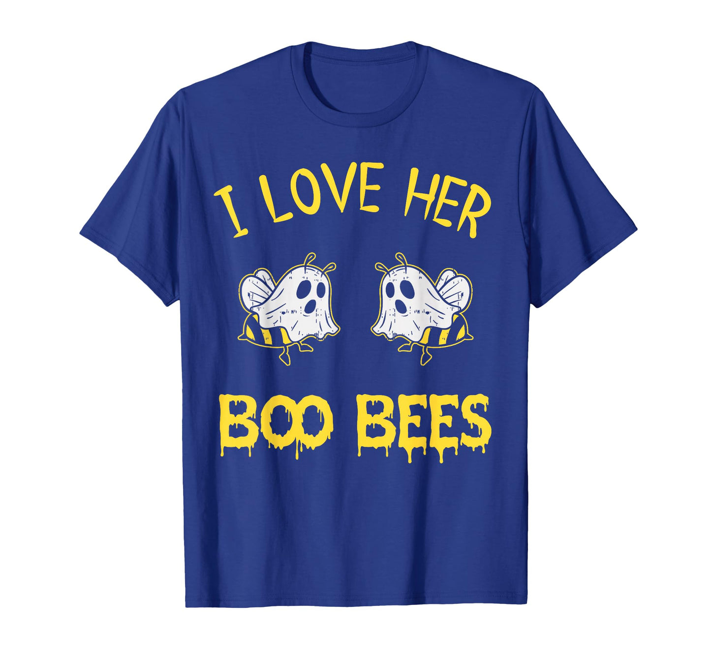 I Love Her Boo Bees Couples Halloween Adult Costume His Men T-Shirt