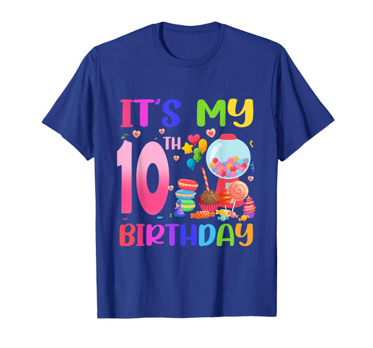 It's My 10th Birthday Girl Candy Candyland 10 Year Old T-Shirt