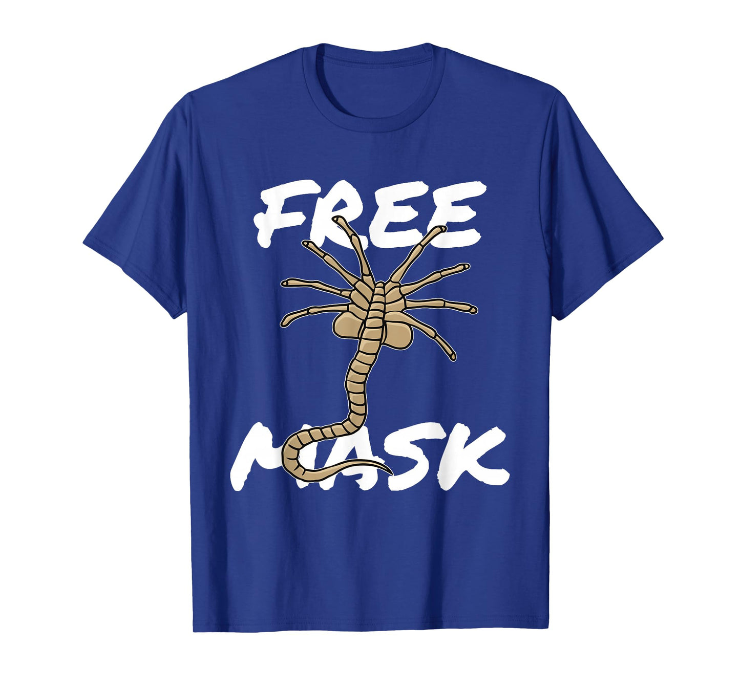 Free Mask - Funny Face Alien Hugger Creature Mask T-Shirt