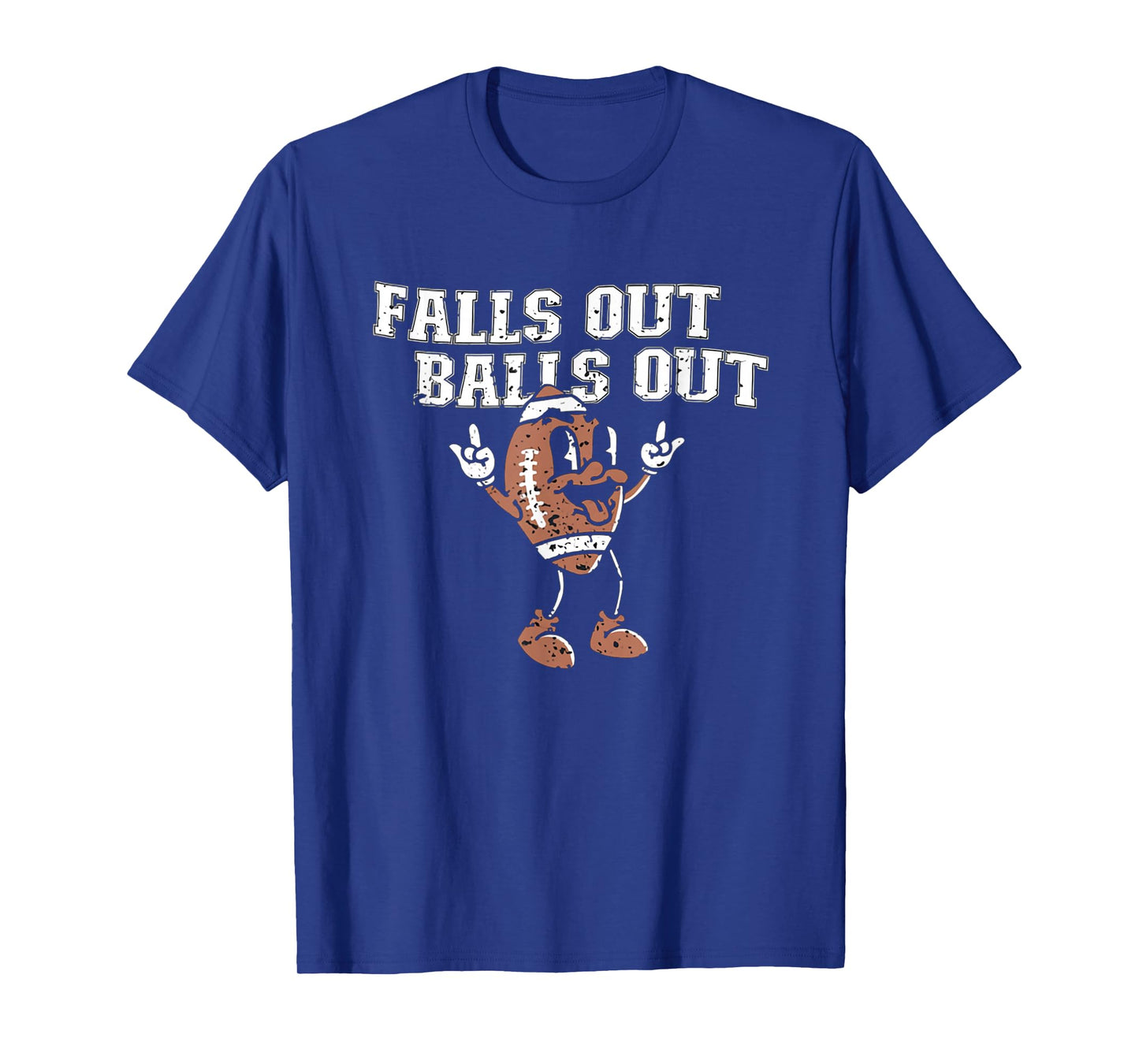 Retro Falls Out Balls Out Football Vintage Thanksgiving T-Shirt