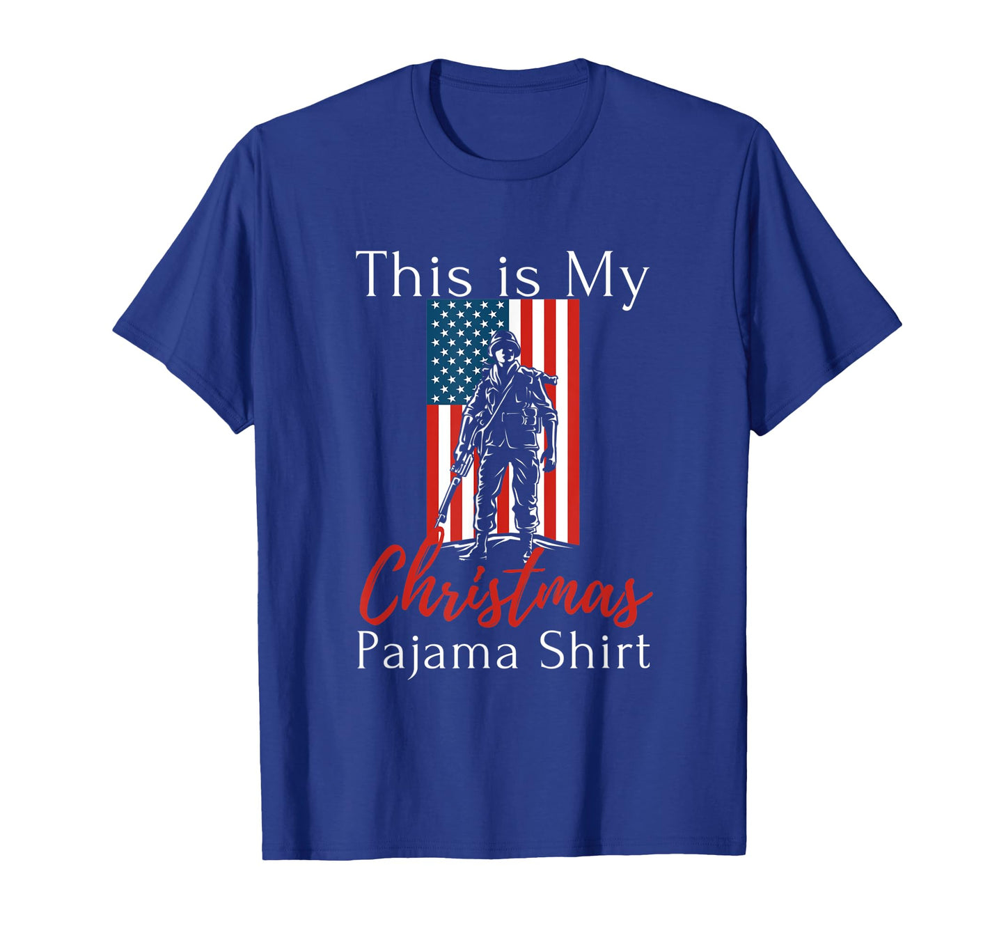 This Is My Christmas Pajama American Veteran Soldier USA T-Shirt