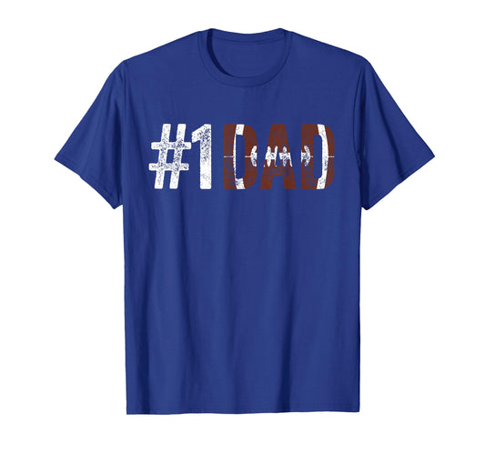 Number One Football Dad Joke with Sayings Fathers Day Funny T-Shirt