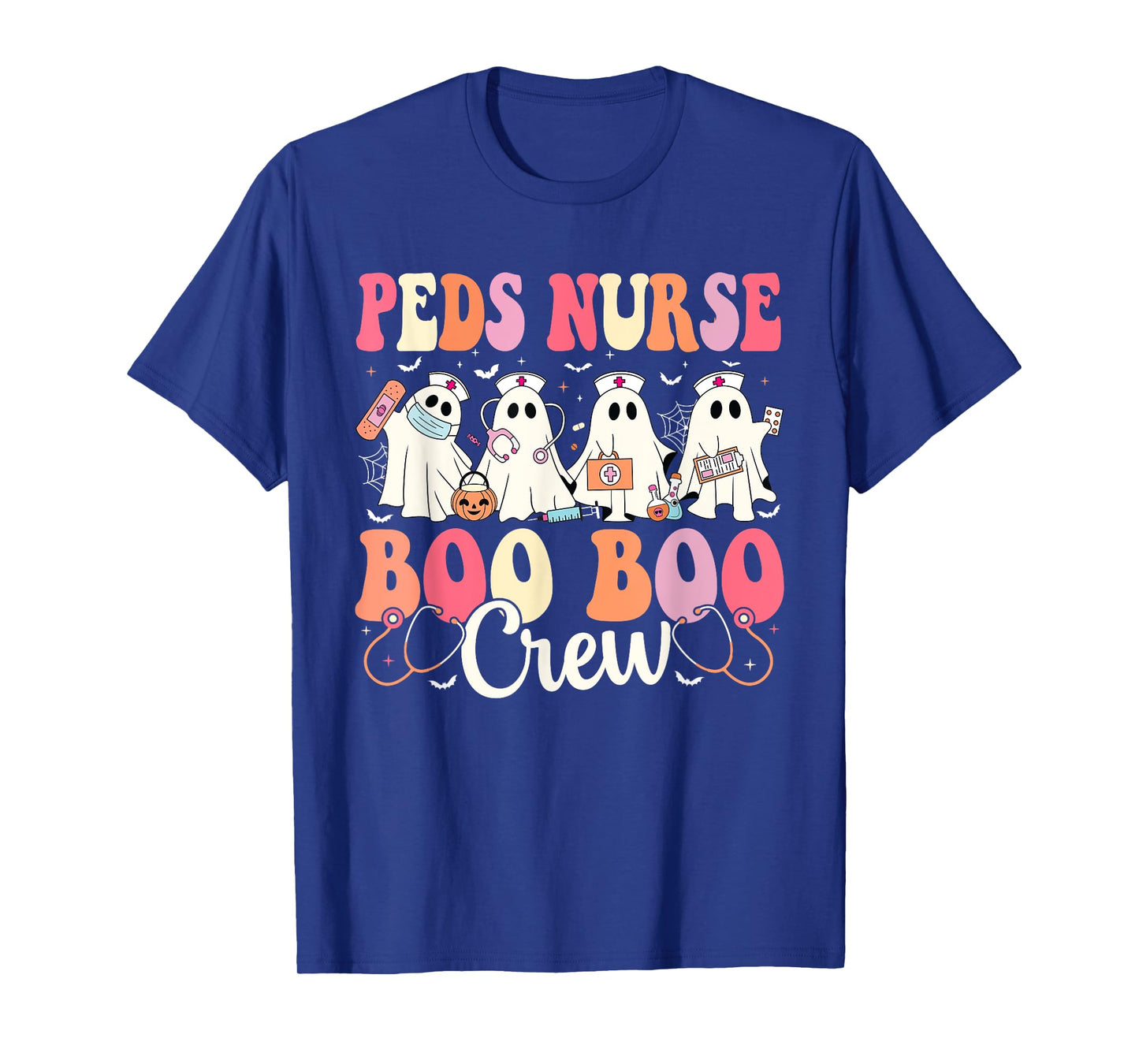 PEDS Nurse Boo Boo Crew Ghost Nurse Halloween PEDS Nurse T-Shirt