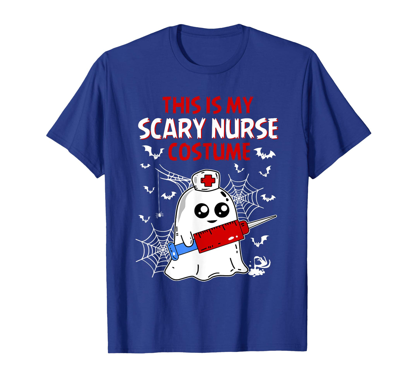 Halloween My Scary Nurse Costume Funny Ghost Scrub T-Shirt