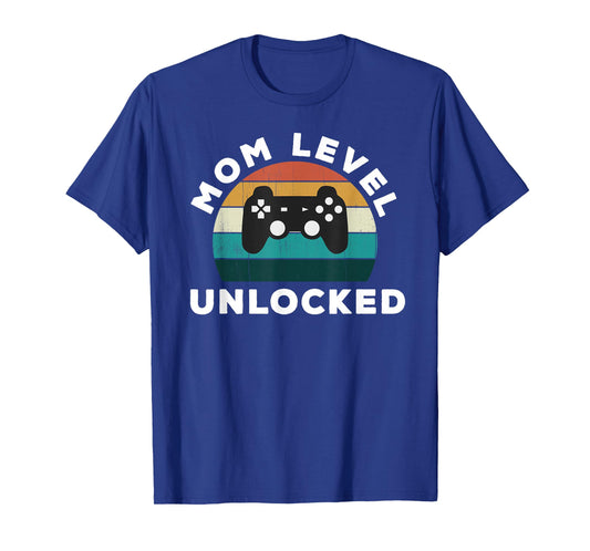 Mom Level Unlocked: Game Lover / Gamer New Baby Mother Mamma T-Shirt