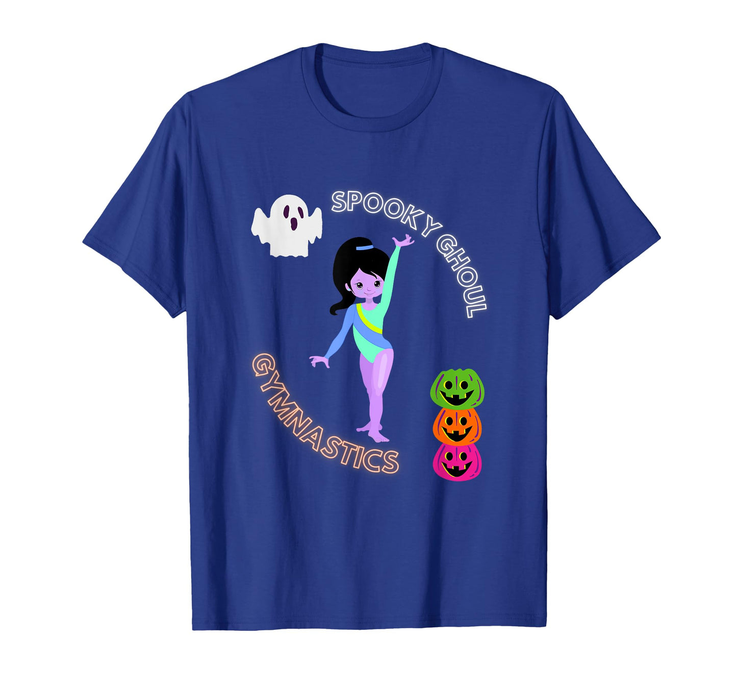 Spooky Ghoul Gymnastics Halloween Gymnast Pumpkin T-Shirt