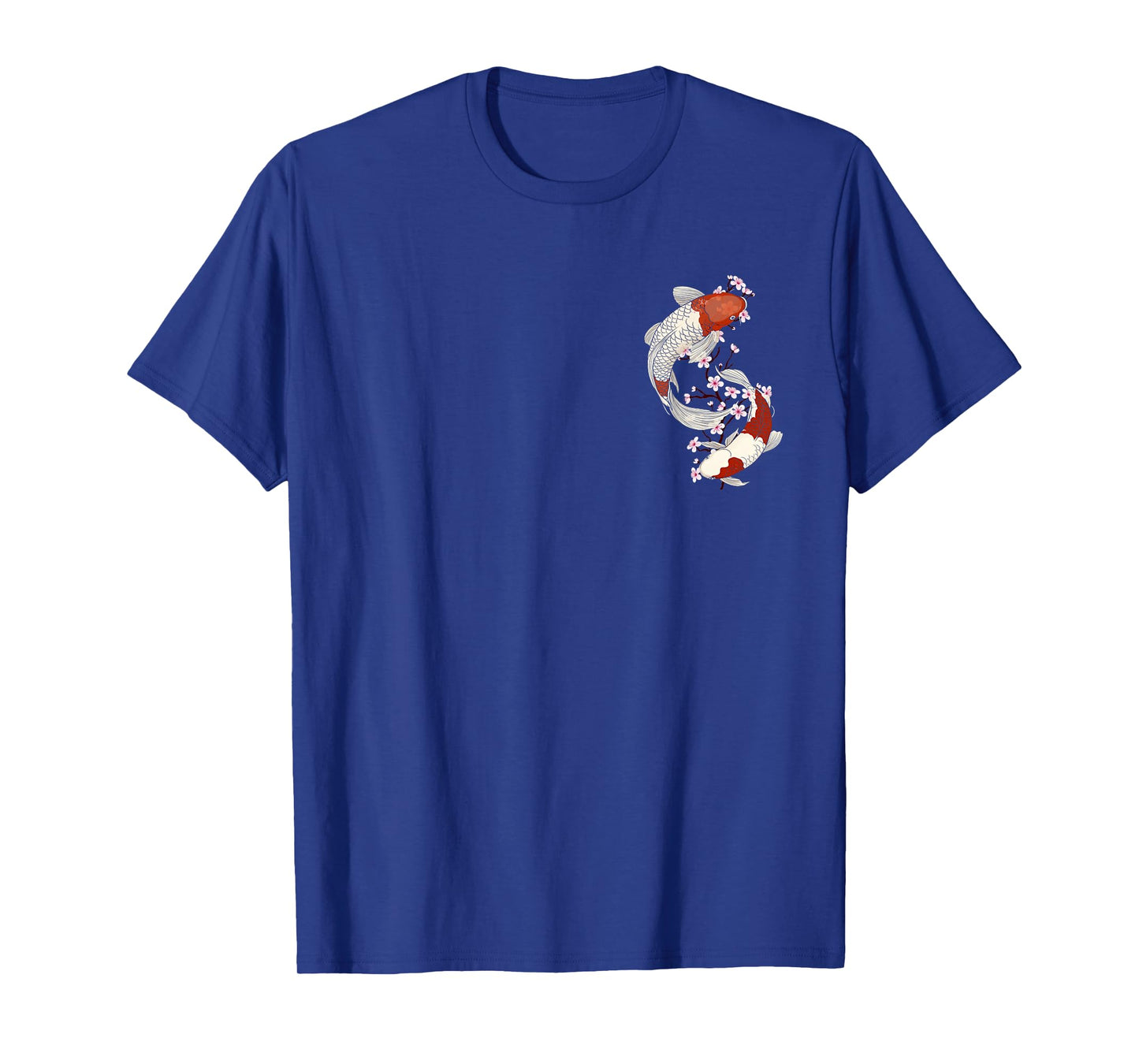 Japanese Koi Fish and Cherry Blossom Floral Art T-Shirt