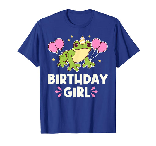 Cute Birthday Girl Frog Graphic T-Shirt