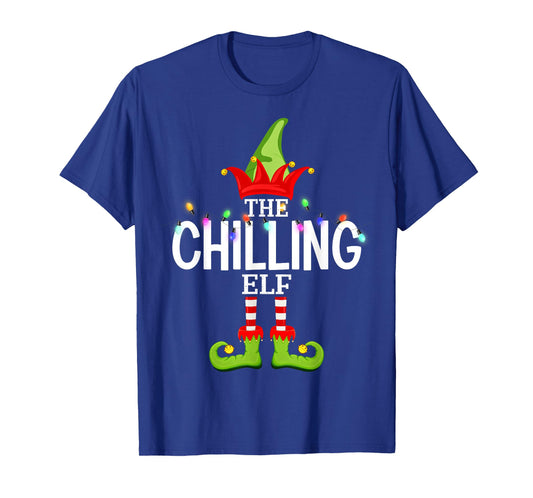 The Chilling Elf Christmas Matching Pajamas T-Shirt