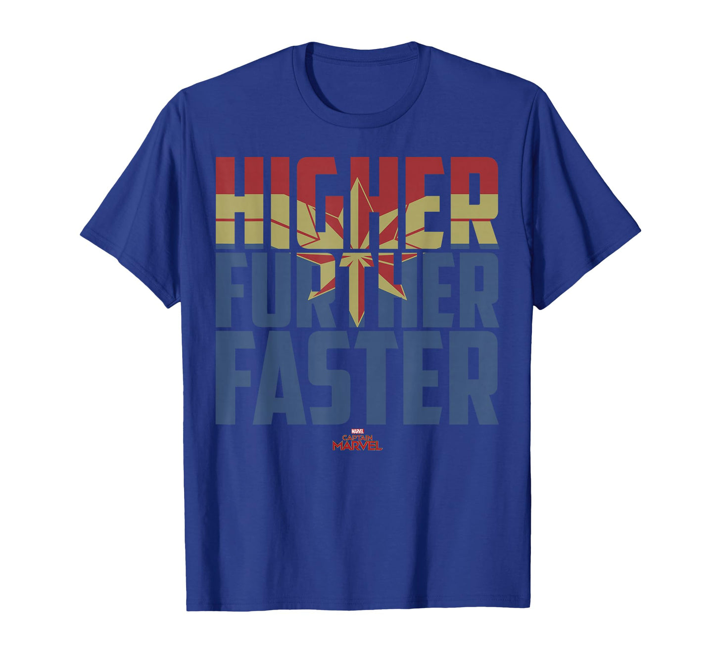 Captain Marvel Movie Higher Further Faster Graphic T-Shirt T-Shirt