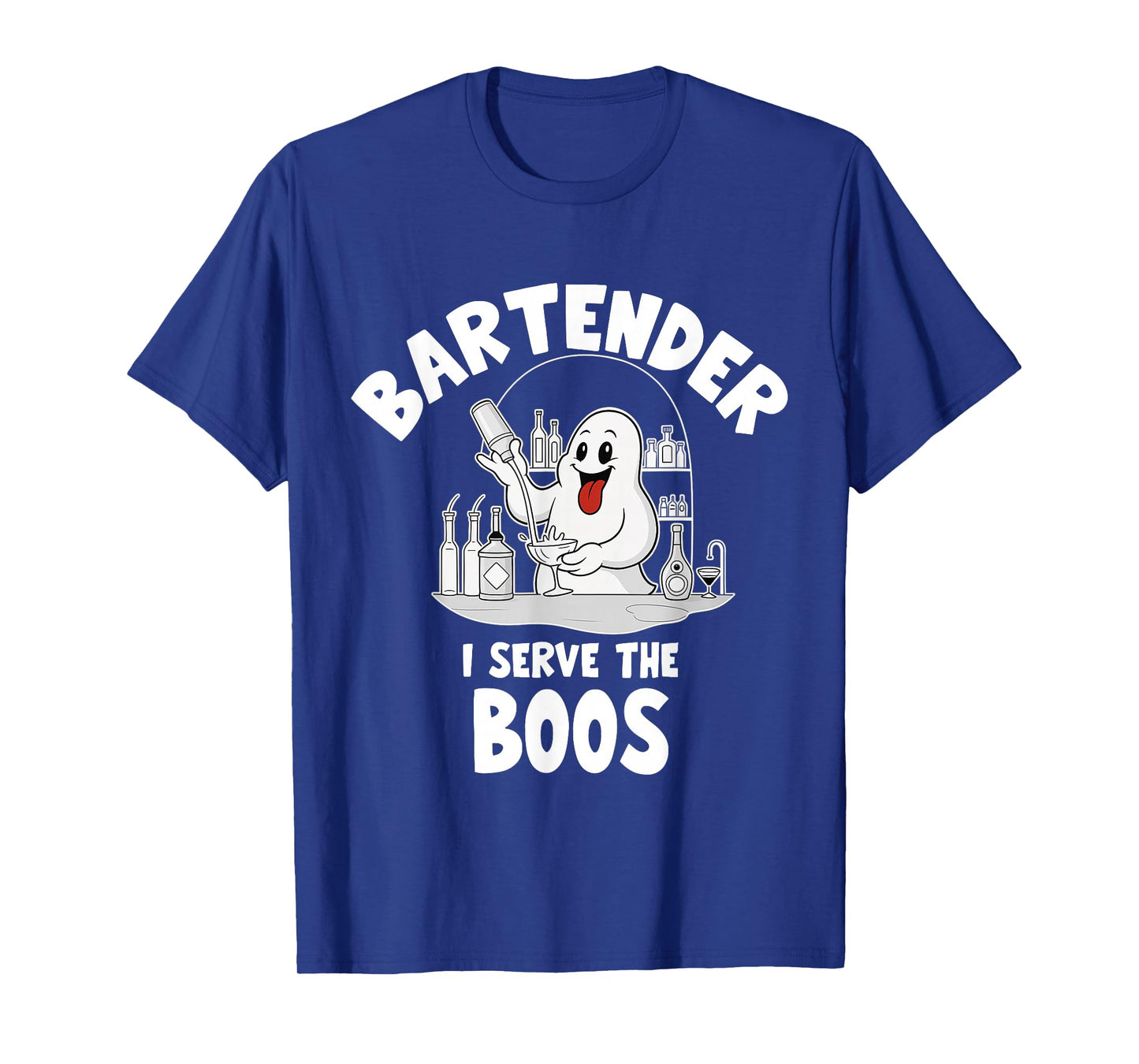 Bartender Halloween Costume I Serve The Boos Men Women T-Shirt